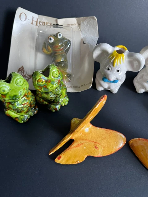Vintage Macrame  Bead Supplies Crafting Owl Eyes Butterflies Frogs Bear Mice 11