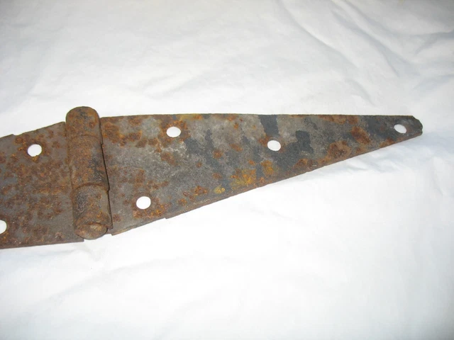 Vintage 16" Rusty Iron Hinge Door, Gate, Barn Old Farm Barn Find Primitive 3" W 3