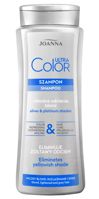 Joanna Ultra Color System Platinum Shampoo For Blond Dyed Grey Hair 200ml 400ml