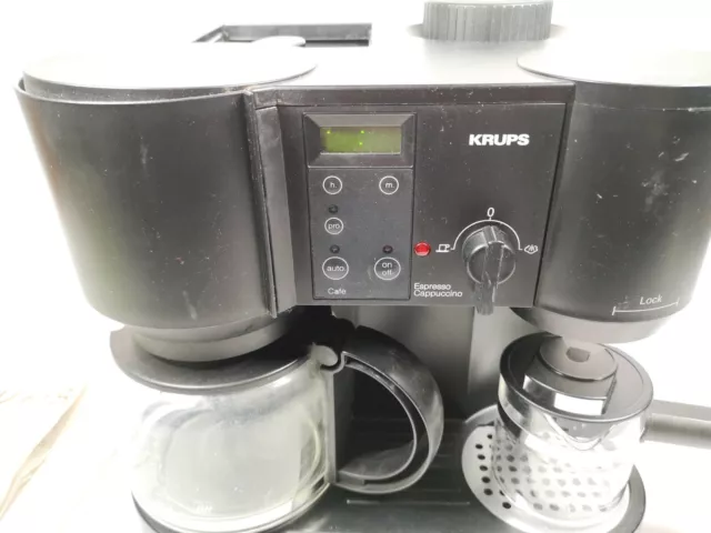 Krups XP1500 Coffee Maker & Espresso Machine Combination Black for sale  online