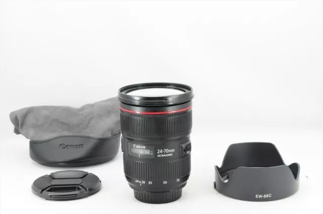 Canon EF 24-70mm F/2.8 L II USM Lens + Hood Near Mint From Japan #5510N