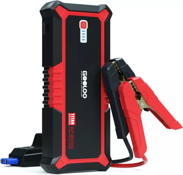 GOOLOO GP3000 Car Jump Starter 3000A Peak SuperSafe Battery Booster Charger 12V