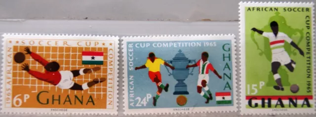 GHANA 1965 243-45 233-35 African Soccer Cup Fußball Football Players MNH