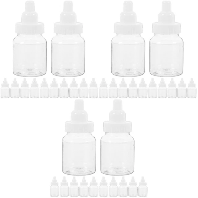24 Fillable Bottles For Baby Shower Favors Blue Pink Party Decorations
