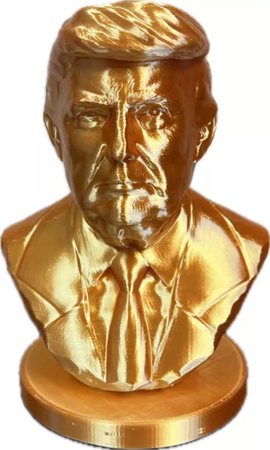 GOLD US 45th President Donald Trump Bust FINE 3d Print BIGGER Than You THINK
