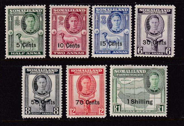 SOMALILAND PROTECTORATE 1951 GVI New Currency Values to 1 Shilling on R1 MM