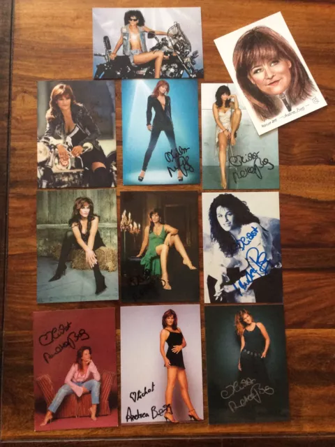 ➕➕SÄNGERIN ANDREA BERG 11 RARE alte Autogrammkarten Sexy Autogramm Foto TOP AK‼️