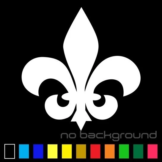 Fleur De Lis Sticker Vinyl Decal Die Cut - Lily Flower Car Window Wall Decor Art