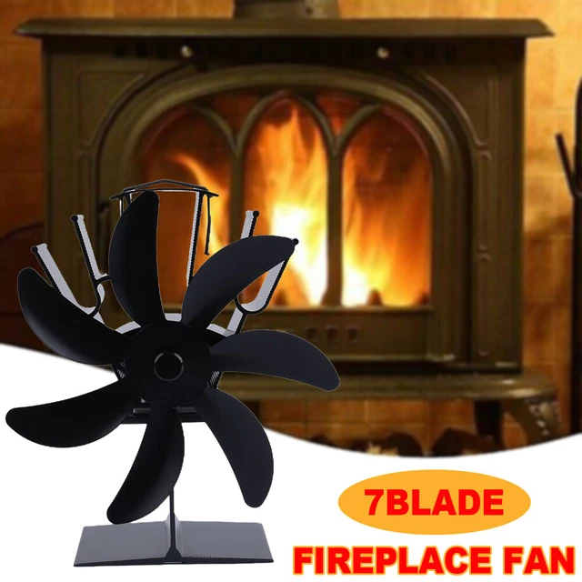 7-Blatt-Brenner-Heizungs-Ofen-Ventilator-angetriebener Kamin Silent-Set von 2.