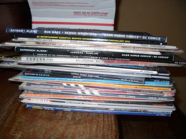29 Marvel DC Comic TPB Batman Wolverine Aliens Trade Graphic Novel Book Lot#556