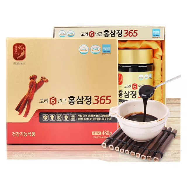 Korean 6 Years Red Ginseng Extract Gold Saponin Jinseng Panax 240g (8.5oz) x 2EA
