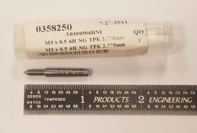 Unbranded M3 x 0.5 6H NG TPK 2.775mm Miniature Drill Extension #8B-C0075