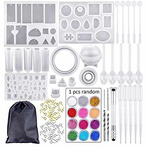 83 Stück Harzguss Set Silikon DIY Schmuckform Handwerk Machen Werkzeug Set