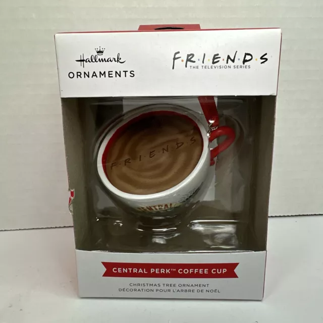 HALLMARK FRIENDS CENTRAL Perk Coffee Shop Cup Christmas Tree Ornament