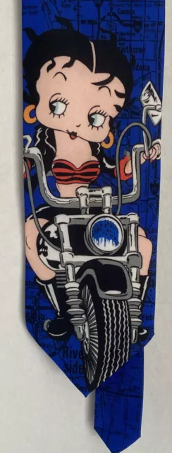 VTG 1993 EZ Rider Betty Boop Ralph Marlin Tie 100% Polyester