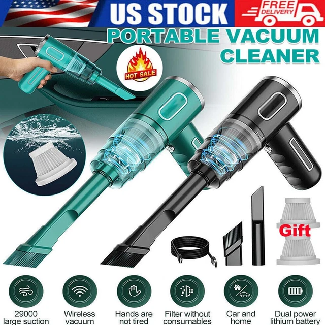 Car Vacuum Cleaner Cordless Handheld 29000PA Mini USB Powerful Vacuum Portable
