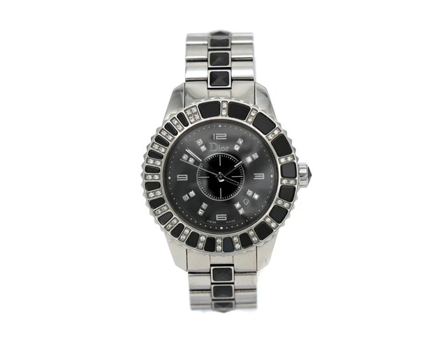 Christian Dior Christal CD113115 33mm Steel Diamond Dial and Bezel Ladies Watch