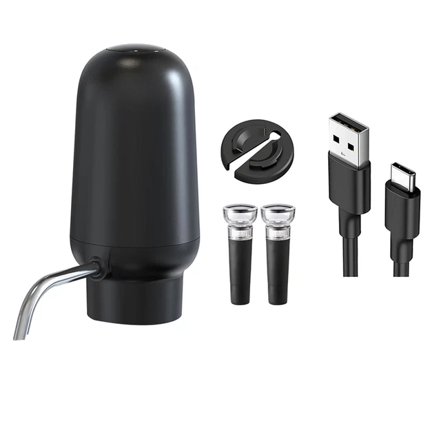 VERSEUR DE VIN éLectrique, AéRateur De Vin Rechargeable Avec 2 Bouchons