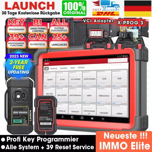 Launch X431 IMMO Elite PRO 5 OBD2 Diagnosegerät IMMO Schlüssel Key Programmier