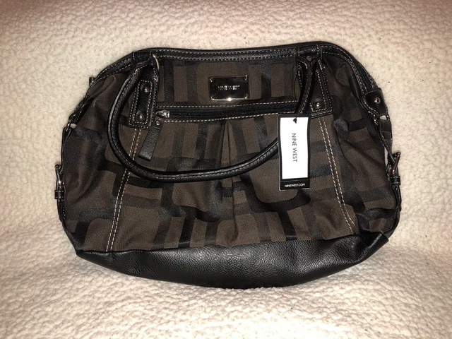 Nine West black/brown hand bag womans purse New W/Tags.