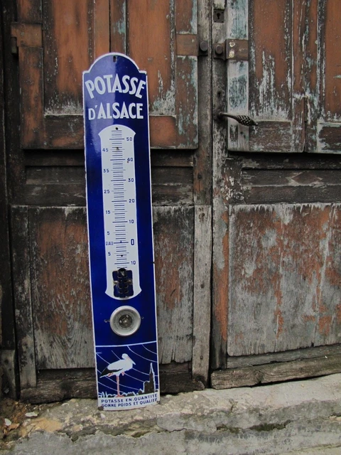 PLAQUE NON EMAILLEE Glacoide Publicitaire Thermometre Miroir Beziers