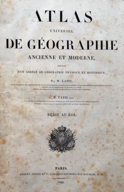 1829c Original Gravure Mappa Geografica dell'Impero di Alessandro. M.LAPIE. 3