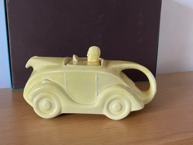 Art Deco Yellow Racing Car Teapot