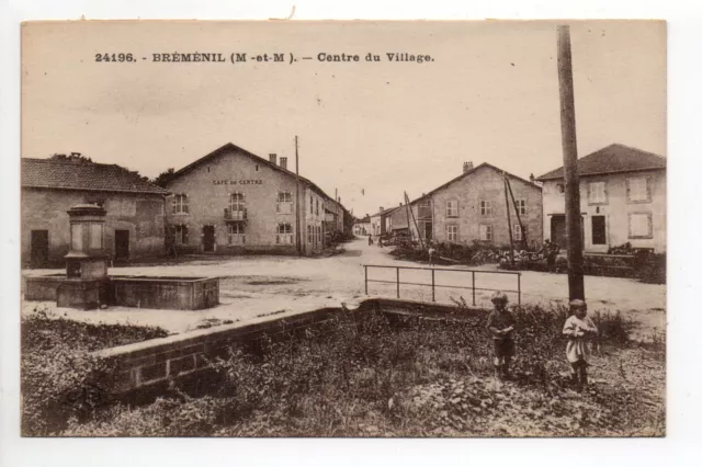 BREMENIL Meurthe & Moselle CPA 54 village centre café du centre