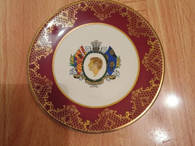 Vintage Royal Falcon Ware 1969 Prince Charles Investiture Plate