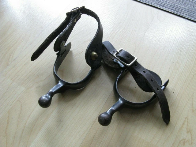 Vintage Pair of Western Riding Spurs / Cowboy / Hunting Steel / Iron Spurs