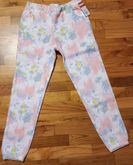Cat & Jack Tye-Dye Fleece Pajama Pants Joggers JUNIOR Girls L 10 / 12 Plus NWT