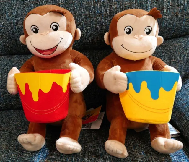 Curious George stuffed toy with special accessory case from Japan