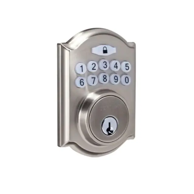 Electronic Keypad Deadbolt Lock Entry Door Keyless Entry Satin Nickel (Sealed)