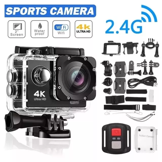 Pro Cam 4K Deportes Acción Wi-Fi Dv Sala De Ultra HD 16MP Videocámara Buceo 30M