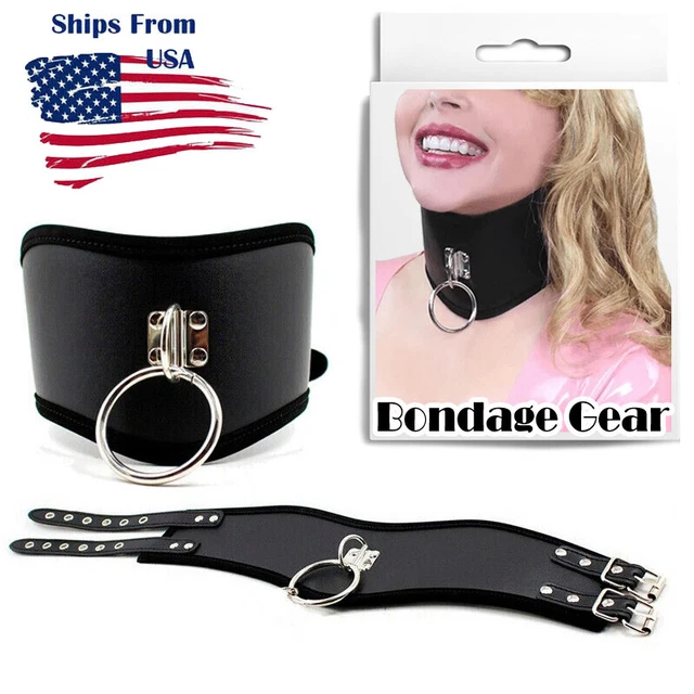 LEATHER POSTURE COLLAR Neck Stretching Bondage Slave RolePlay BDSM Sex