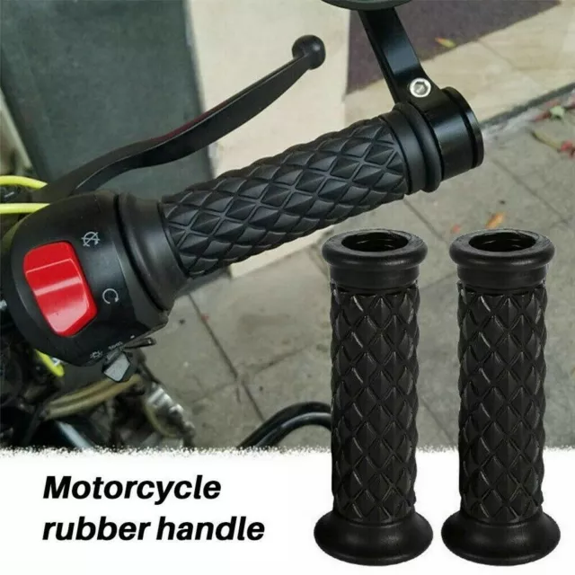 UK Universal Motorcycle Motorbike Rubbers Handlebar Handle bar Grips 22mm 7/8"