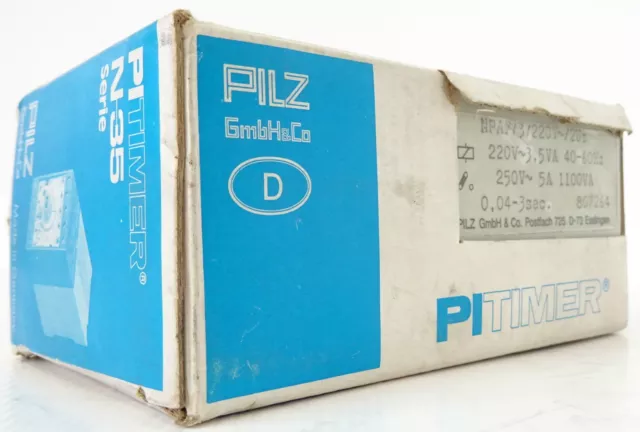 PILZ NPAF Zeitrelais Time Relay 0,04-3sec. 220V~ 3,5VA NPAF/3/220V~/2Uz 807264 3