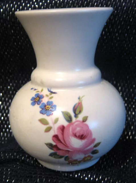 Pretty Prinknash Pottery vase with Floral design approx 3.25 ins tall