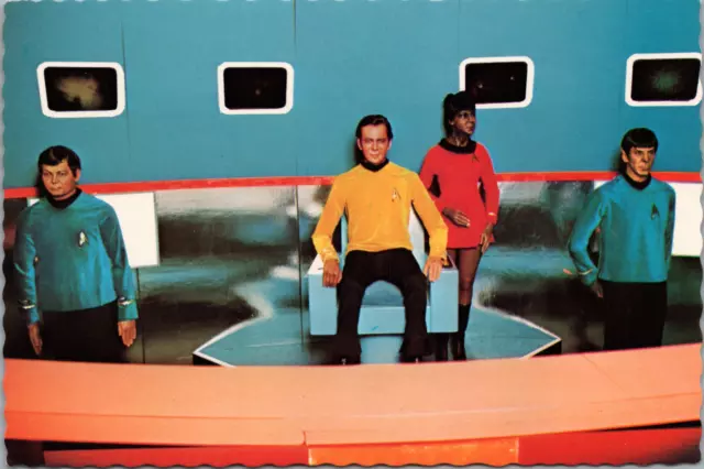 Star Trek Captain Kirk Enterprise Bridge Ops Bones Spock Uhura Sci-Fi Postcard