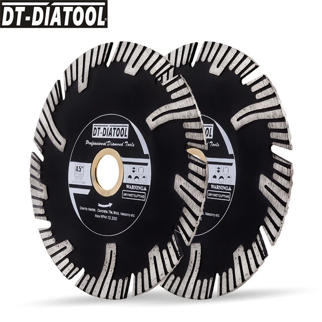 2 un. discos de corte amoladora de diamantes de 115 mm turbo sierra circular hojas azulejos cerámica