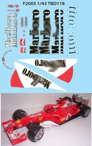 NEW 1:24 Missing Sponsors Decals F1 FERRARI F2004 - Michael - Foto 10