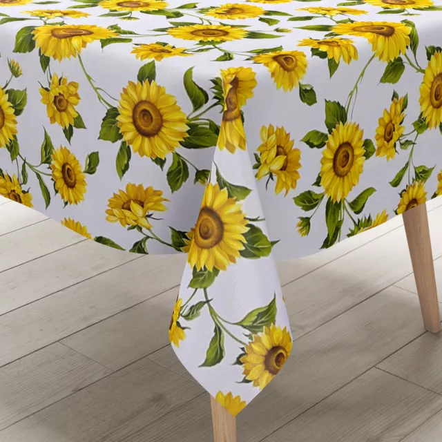 Wachstuch Tischdecke 160 cm Breite B8988-01 Sonnenblumen Blüten eckig rund oval