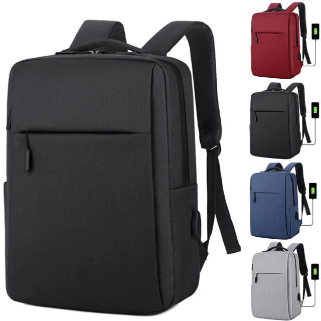 Men Womens Laptop Backpack USB Charging Port Rucksack Travel School Shoulder Bag