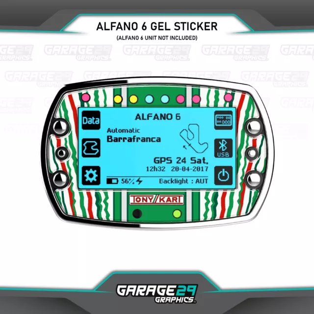 OTK Tony Kart 2022 style Alfano 6 Gel Lap Timer Sticker