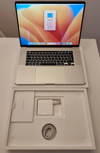 Apple MacBook Pro 16" A2141 i9 2,3 GHz 16GB 1TB TouchBar Silver - Faulty