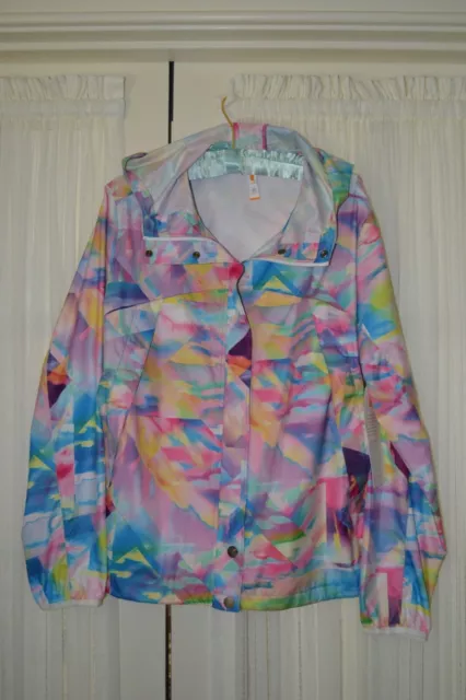 Lucy Cloud Breaker Jacket, NWT, Size L, Multi Kaleidoscope Print