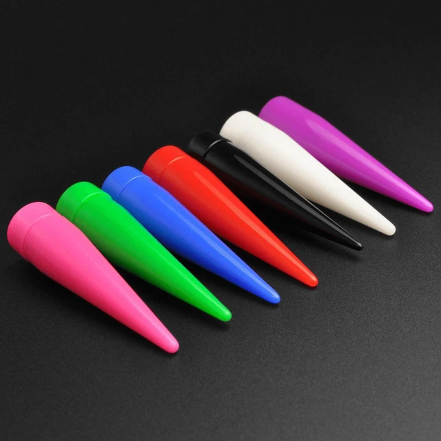 Fake Ear Stretcher Plug Earrings Acrylic Faux Gauge Magnetic Taper No Piercing