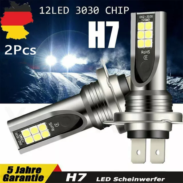 2x H7 24000LM LED Birnen Lampen Scheinwerfer Fern-/Abblendlicht Xenon Halogen
