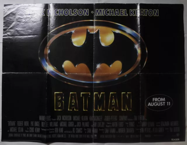 Batman (1989) Quad Cinema Poster 30"x40"