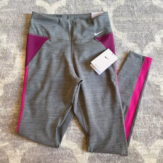 Nike One Tight Fit Mid Rise Full Length Leggings - Size S - Dry Fit  DD0252-010